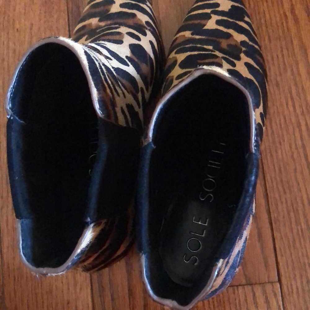 Sole society Calf hair animal print boots - Picture 6 of 8